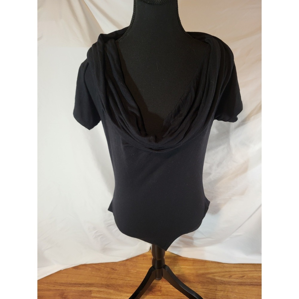 Vintage Black Cowl Neck Objex‎ Size XL Top